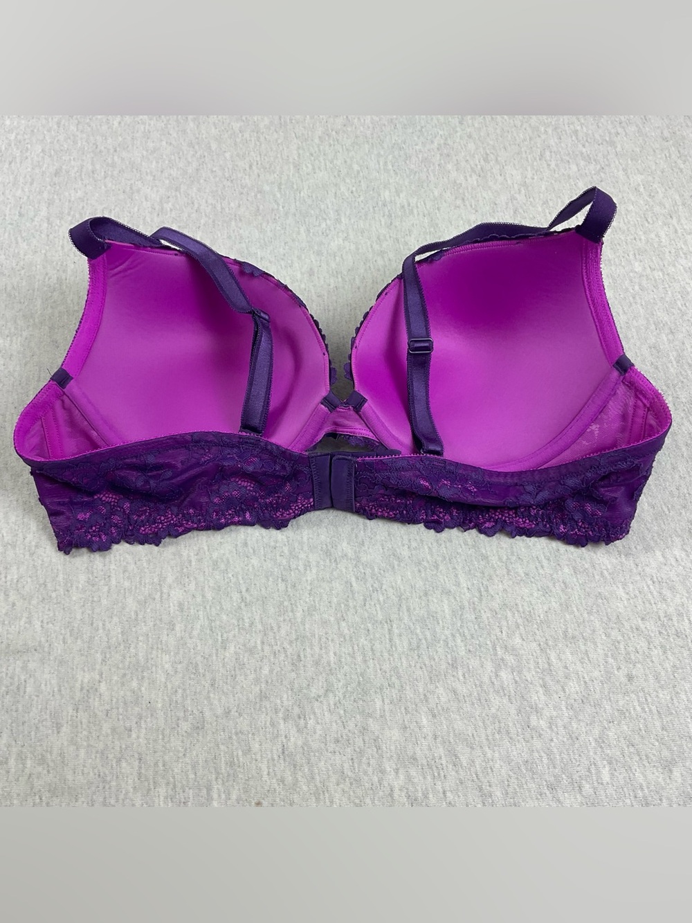 Torrid Push-Up Bra Women’s 42C Floral Lace Underwire Padded Purple and Pink - Picture 2 of 9